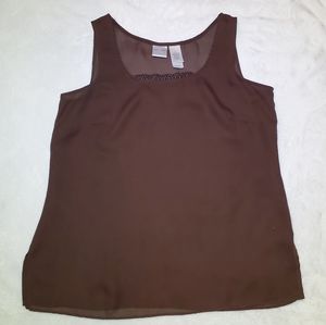 Sheer brown blouse
